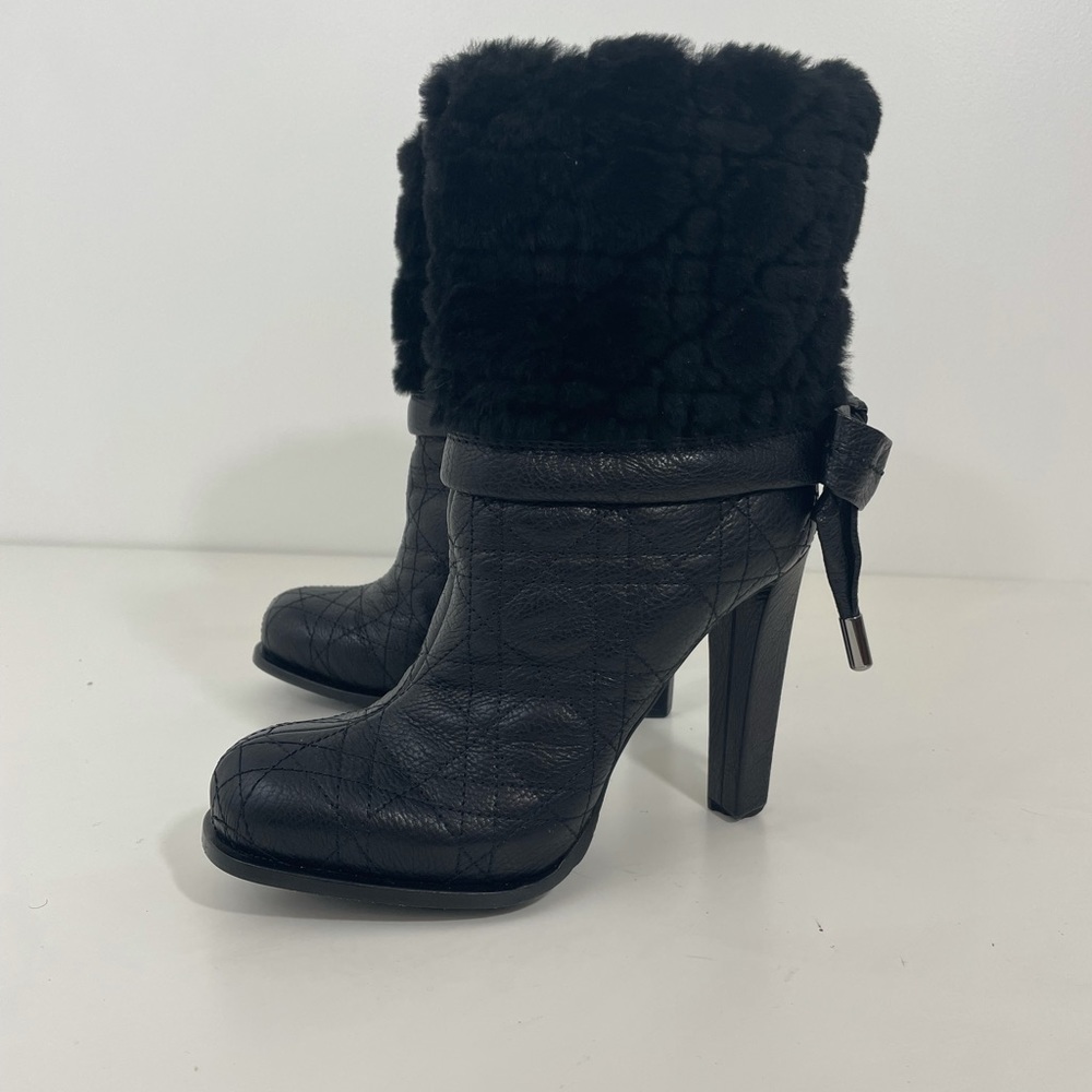 Dior Leather Snow Boots In Black - Picture 1 of 14